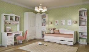 KI-KI СД450.1 Стеллаж 450 с ящ (белый/белое дерево) в Губахе - gubaha.ok-mebel.com | фото 3