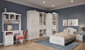 KI-KI СД450.1 Стеллаж 450 с ящ (белый/белое дерево) в Губахе - gubaha.ok-mebel.com | фото 5