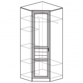 Шкаф угловой 50 Лира Нортон светлый (угол 854х854) в Губахе - gubaha.ok-mebel.com | фото 2