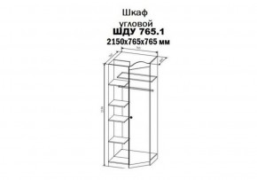 KI-KI ШДУ765.1 Шкаф угловой (белый/белое дерево) в Губахе - gubaha.ok-mebel.com | фото 2