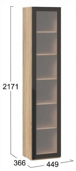 Шкаф-витрина Порто СМ-393.07.213 в Губахе - gubaha.ok-mebel.com | фото 4