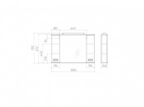 Шкаф-зеркало Cube 100 Эл. Домино (DC5013HZ) в Губахе - gubaha.ok-mebel.com | фото 2