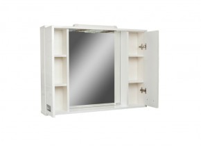 Шкаф-зеркало Cube 100 Эл. Домино (DC5013HZ) в Губахе - gubaha.ok-mebel.com | фото 3