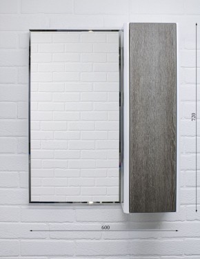 Шкаф-зеркало Uno 60 Дуб серый левый/правый Домино (DU1503HZ) в Губахе - gubaha.ok-mebel.com | фото 7