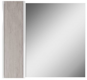 Шкаф-зеркало Uno 80 Дуб серый левый/правый Домино (DU1504HZ) в Губахе - gubaha.ok-mebel.com | фото 2