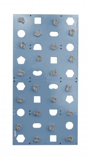 Скалодром пристенный (1000*2000) стандарт ЭЛЬБРУС Pastel с отверстиями (20 шт. серых зацепов) цв.голубой в Губахе - gubaha.ok-mebel.com | фото 1