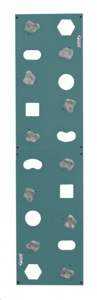 Скалодром пристенный (500*2000) стандарт ЭЛЬБРУС Pastel с отверстиями (10 шт. серых зацепов) цв. бирюзовый в Губахе - gubaha.ok-mebel.com | фото