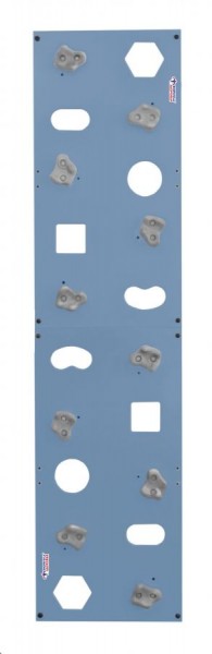 Скалодром пристенный (500*2000) стандарт ЭЛЬБРУС Pastel с отверстиями (10 шт. серых зацепов) цв.голубой в Губахе - gubaha.ok-mebel.com | фото