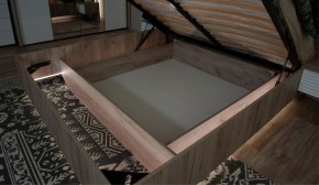 Спальня Джулия Кровать 160 МИ с подъемным механизмом Дуб крафт серый в Губахе - gubaha.ok-mebel.com | фото 3
