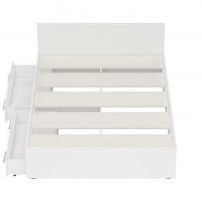 Стандарт Кровать с ящиками 1400, цвет белый, ШхГхВ 143,5х203,5х70 см., сп.м. 1400х2000 мм., без матраса, основание есть в Губахе - gubaha.ok-mebel.com | фото 7