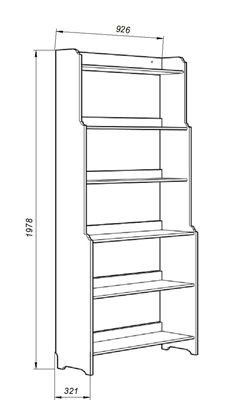 Стеллаж Вествик, массив сосны, цвет белый в Губахе - gubaha.ok-mebel.com | фото 4