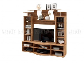 Стенка Виста (Белый глянец/Дуб крафт) в Губахе - gubaha.ok-mebel.com | фото 2
