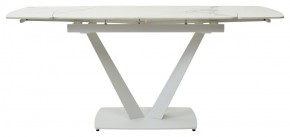 Стол ALATRI 120 GLOSS STATUARIO WHITE SOLID CERAMIC / WHITE, ®DISAUR в Губахе - gubaha.ok-mebel.com | фото 4