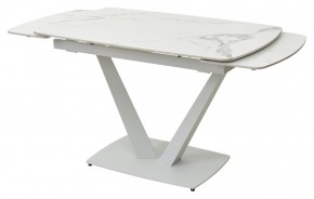 Стол ALATRI 120 GLOSS STATUARIO WHITE SOLID CERAMIC / WHITE, ®DISAUR в Губахе - gubaha.ok-mebel.com | фото 8