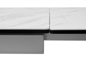 Стол BELLUNO 160 MARBLES KL-99 Белый мрамор матовый, итальянская керамика/ белый каркас, ®DISAUR в Губахе - gubaha.ok-mebel.com | фото 9