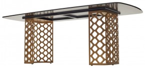 Стол CHIAVARI 220 KL-188 Контрастный мрамор матовый, итальянская керамика / Шампань, ®DISAUR в Губахе - gubaha.ok-mebel.com | фото 5