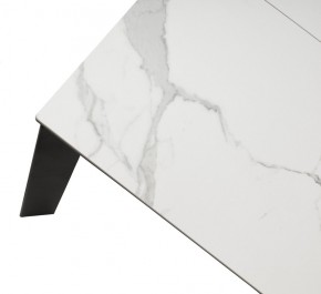 Стол CORNER 120 HIGH GLOSS STATUARIO керамика, стекло/ черный каркас, ®DISAUR в Губахе - gubaha.ok-mebel.com | фото 8