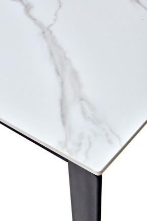 Стол CORNER 120 MATT WHITE MARBLE SOLID CERAMIC / BLACK, ®DISAUR в Губахе - gubaha.ok-mebel.com | фото 3
