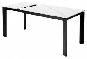 Стол CORNER 120 MATT WHITE MARBLE SOLID CERAMIC / BLACK, ®DISAUR в Губахе - gubaha.ok-mebel.com | фото 5