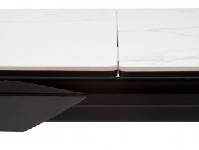 Стол CREMONA 140 HIGH GLOSS STATUARIO Белый мрамор глянцевый, керамика/ черный каркас, ®DISAUR в Губахе - gubaha.ok-mebel.com | фото 5