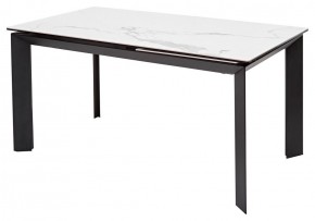 Стол CREMONA 140 HIGH GLOSS STATUARIO Белый мрамор глянцевый, керамика/ черный каркас, ®DISAUR в Губахе - gubaha.ok-mebel.com | фото 7