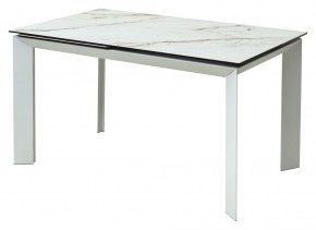 Стол CREMONA 160 KL-188 Контрастный мрамор / белый каркас, ®DISAUR в Губахе - gubaha.ok-mebel.com | фото