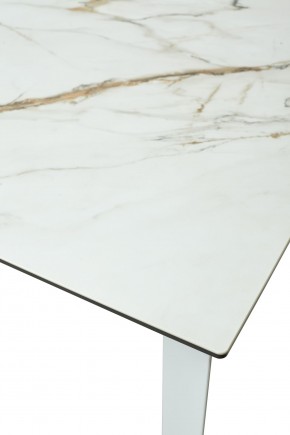 Стол CREMONA 160 KL-188 Контрастный мрамор / белый каркас, ®DISAUR в Губахе - gubaha.ok-mebel.com | фото 4