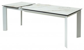 Стол CREMONA 160 KL-188 Контрастный мрамор / белый каркас, ®DISAUR в Губахе - gubaha.ok-mebel.com | фото 6