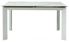 Стол CREMONA 160 KL-188 Контрастный мрамор / белый каркас, ®DISAUR в Губахе - gubaha.ok-mebel.com | фото 8