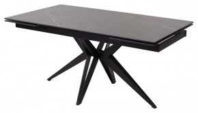 Стол FORIO 160 MATT BLACK MARBLE SOLID CERAMIC / BLACK, ®DISAUR в Губахе - gubaha.ok-mebel.com | фото
