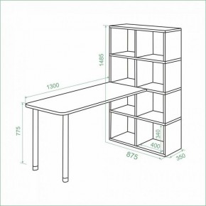 Стол компьютерный Bartolo в Губахе - gubaha.ok-mebel.com | фото 2