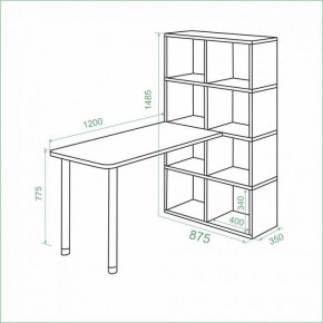 Стол компьютерный Bartolo в Губахе - gubaha.ok-mebel.com | фото 3