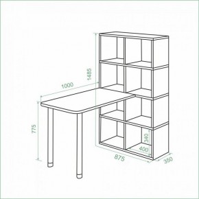 Стол компьютерный Bartolo в Губахе - gubaha.ok-mebel.com | фото 2