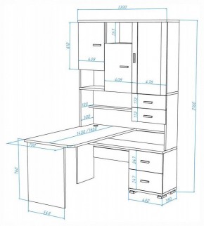 Стол компьютерный Домино СР-620-160 в Губахе - gubaha.ok-mebel.com | фото 2