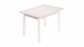Стол ЛДСП (опоры белые) анкор светлый в Губахе - gubaha.ok-mebel.com | фото