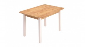 Стол ЛДСП (опоры белые) дуб вотан в Губахе - gubaha.ok-mebel.com | фото