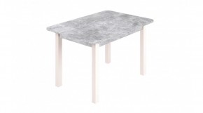 Стол ЛДСП (опоры белые) цемент светлый в Губахе - gubaha.ok-mebel.com | фото