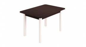 Стол ЛДСП (опоры белые) венге в Губахе - gubaha.ok-mebel.com | фото