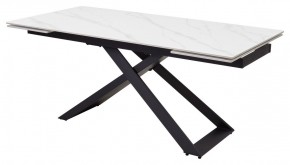 Стол LIVORNO 180 MATT WHITE MARBLE SOLID CERAMIC / BLACK, ®DISAUR в Губахе - gubaha.ok-mebel.com | фото 2