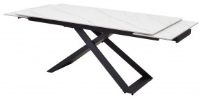 Стол LIVORNO 180 MATT WHITE MARBLE SOLID CERAMIC / BLACK, ®DISAUR в Губахе - gubaha.ok-mebel.com | фото 5