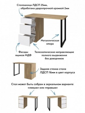 Стол письменный Эконом стандарт С-401 в Губахе - gubaha.ok-mebel.com | фото 6