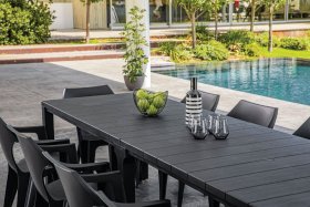 Стол раскладной Джули (Julie Double table 2 configurations) Графит в Губахе - gubaha.ok-mebel.com | фото 8