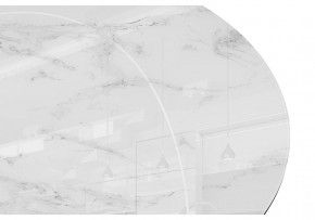 Стол стеклянный Норфолк 100х78 белый мрамор / черный в Губахе - gubaha.ok-mebel.com | фото 5