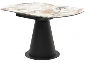 Стол TERAMO 135 GLOSS GRAND JADE SOLID CERAMIC, керамика, поворотн.механизм / Черный каркас, ®DISAUR в Губахе - gubaha.ok-mebel.com | фото 10
