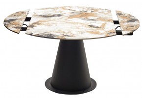 Стол TERAMO 135 GLOSS GRAND JADE SOLID CERAMIC, керамика, поворотн.механизм / Черный каркас, ®DISAUR в Губахе - gubaha.ok-mebel.com | фото 14