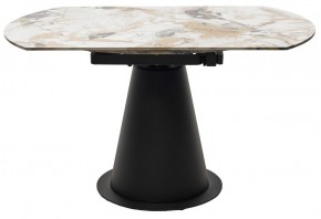 Стол TERAMO 135 GLOSS GRAND JADE SOLID CERAMIC, керамика, поворотн.механизм / Черный каркас, ®DISAUR в Губахе - gubaha.ok-mebel.com | фото 16
