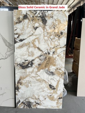 Стол TERAMO 135 GLOSS GRAND JADE SOLID CERAMIC, керамика, поворотн.механизм / Черный каркас, ®DISAUR в Губахе - gubaha.ok-mebel.com | фото 7