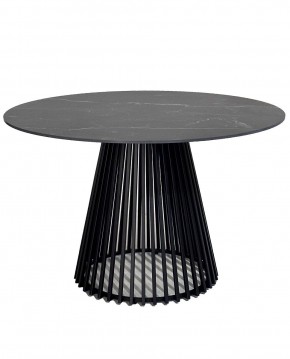 Стол TERNI 120 MATT BLACK MARBLE SOLID CERAMIC Черный мрамор матовый, керамика /Черн.каркас, ®DISAUR в Губахе - gubaha.ok-mebel.com | фото 3