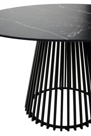 Стол TERNI 120 MATT BLACK MARBLE SOLID CERAMIC Черный мрамор матовый, керамика /Черн.каркас, ®DISAUR в Губахе - gubaha.ok-mebel.com | фото 5