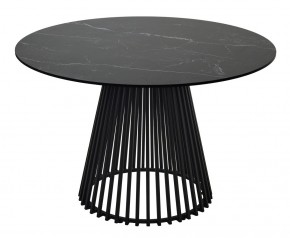 Стол TERNI 120 MATT BLACK MARBLE SOLID CERAMIC Черный мрамор матовый, керамика /Черн.каркас, ®DISAUR в Губахе - gubaha.ok-mebel.com | фото 8